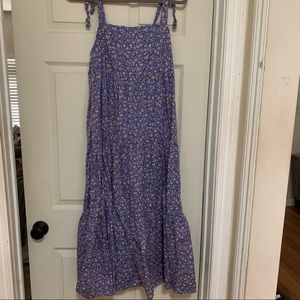 Madewell tie strap floral maxi dress